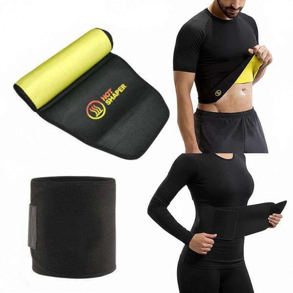 Hot Shaper Slimming Belt – Adjustable Waist Trainer for Men & Women