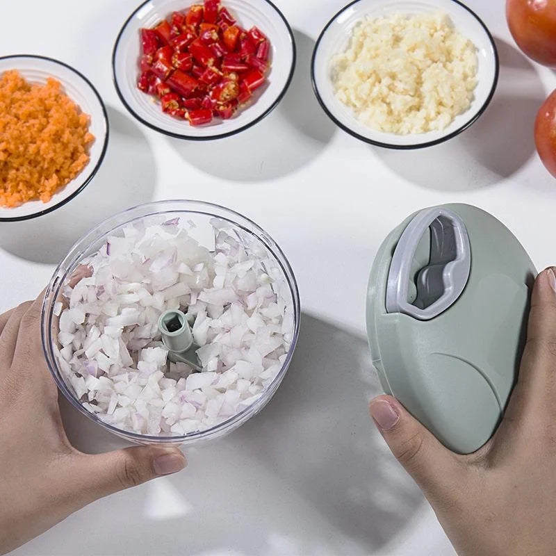Mini Speedy Manual Food Chopper – Hand Pull Vegetable & Meat Grinder