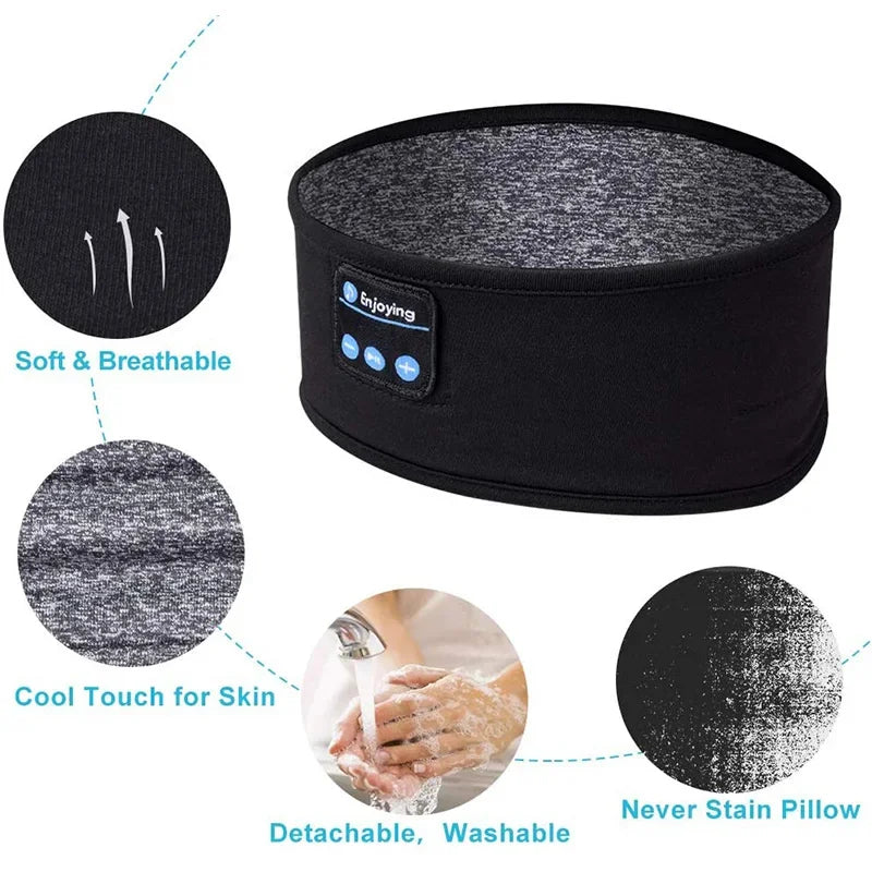 Bluetooth Sleeping Headband – Wireless Music & Sports Headphones