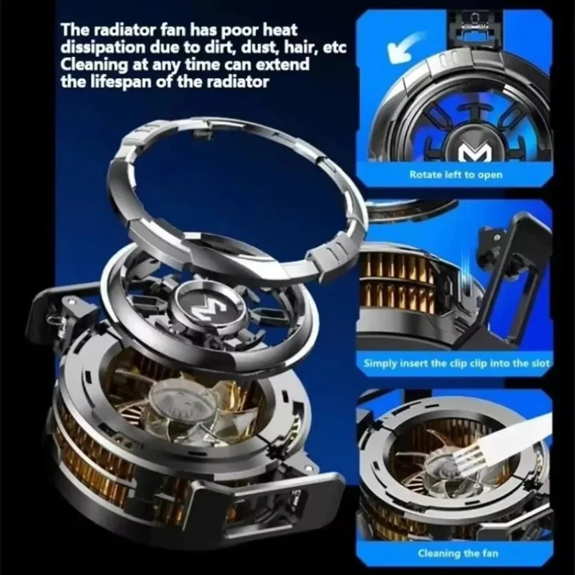 MEMO CX07 Magnetic Clip-On Cooling Fan – Silent Portable Phone Cooler