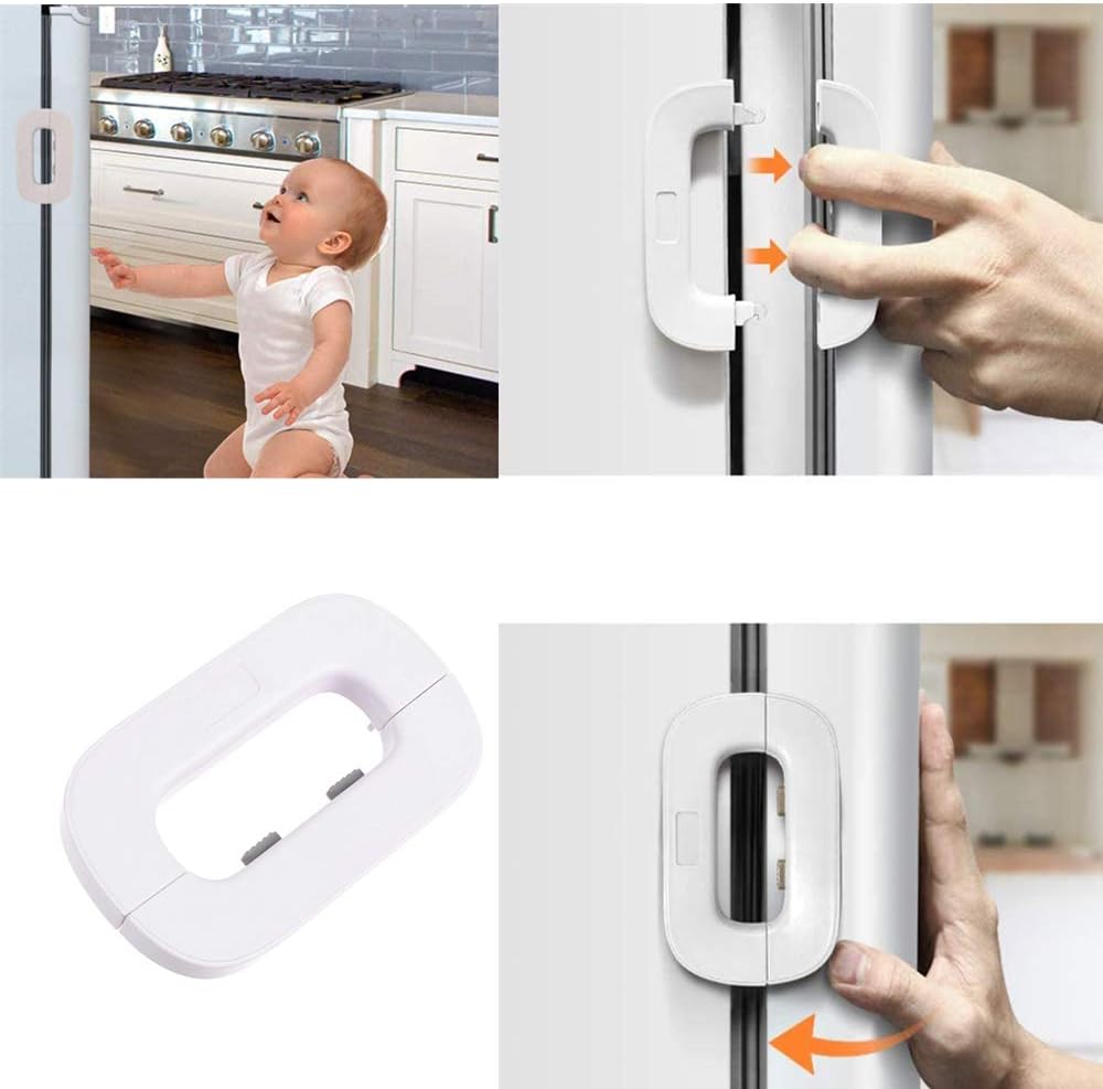 Child Safety Refrigerator Lock – Self-Adhesive Fridge & Freezer Door Lock