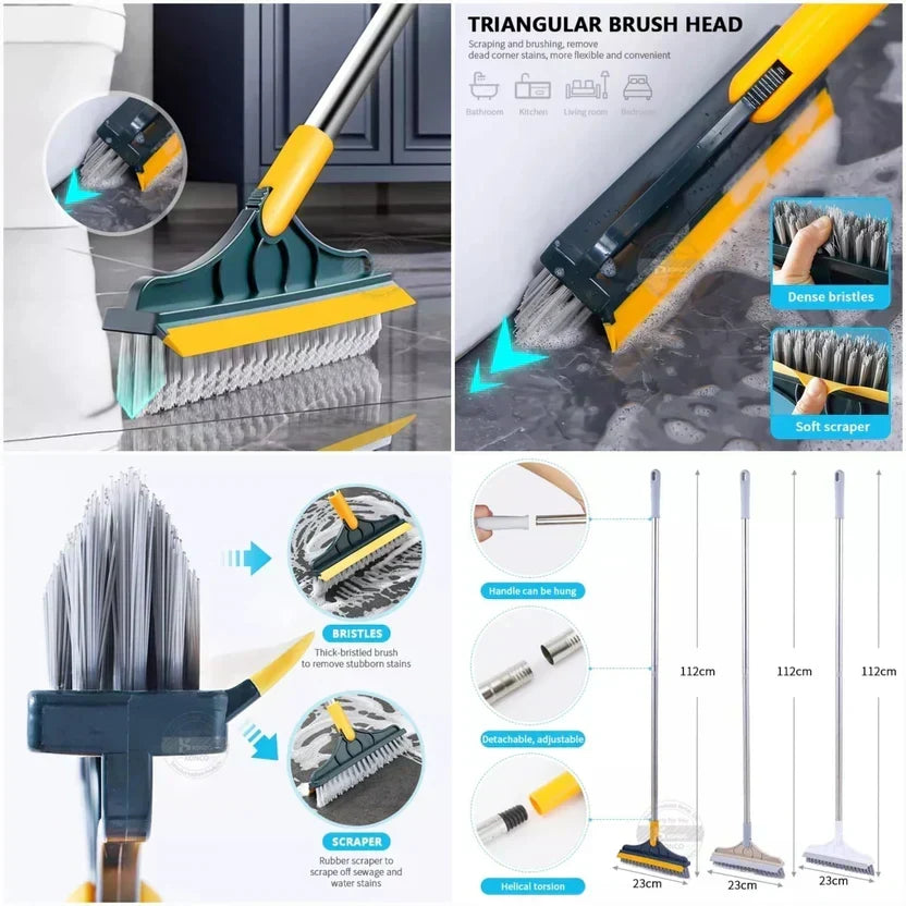 2-in-1 Broom Wiper – Dual Purpose Floor Cleaning Tool for Dry & Wet Cleaning