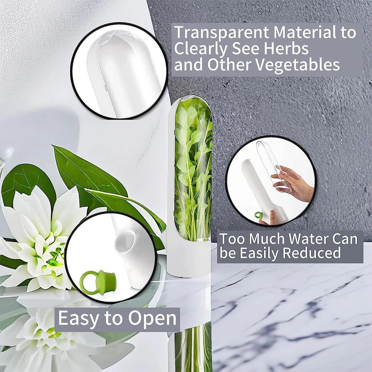 Herb Saver Storage Container – Premium Quality Fresh Herb Keeper