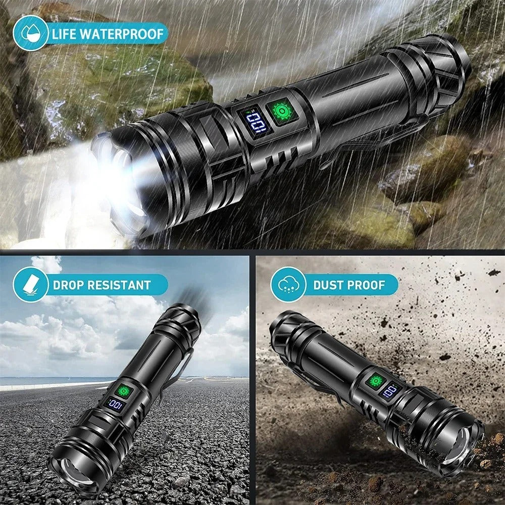Original P90 Torch | 2 Kilometer Range High-Power LED Flashlight | Imported