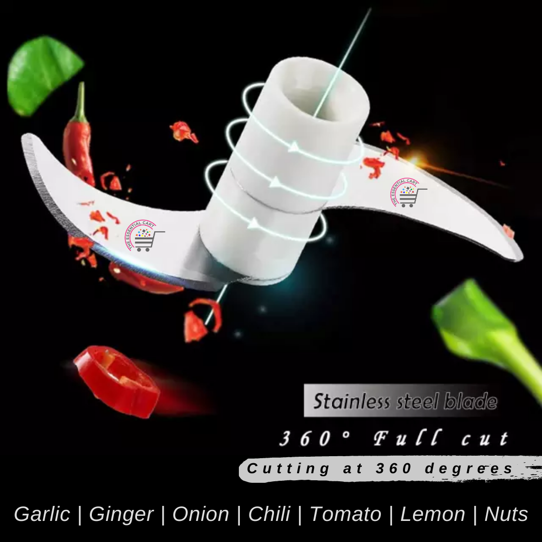 Mini Speedy Chopper – Manual Hand Pull Garlic & Vegetable Slicer