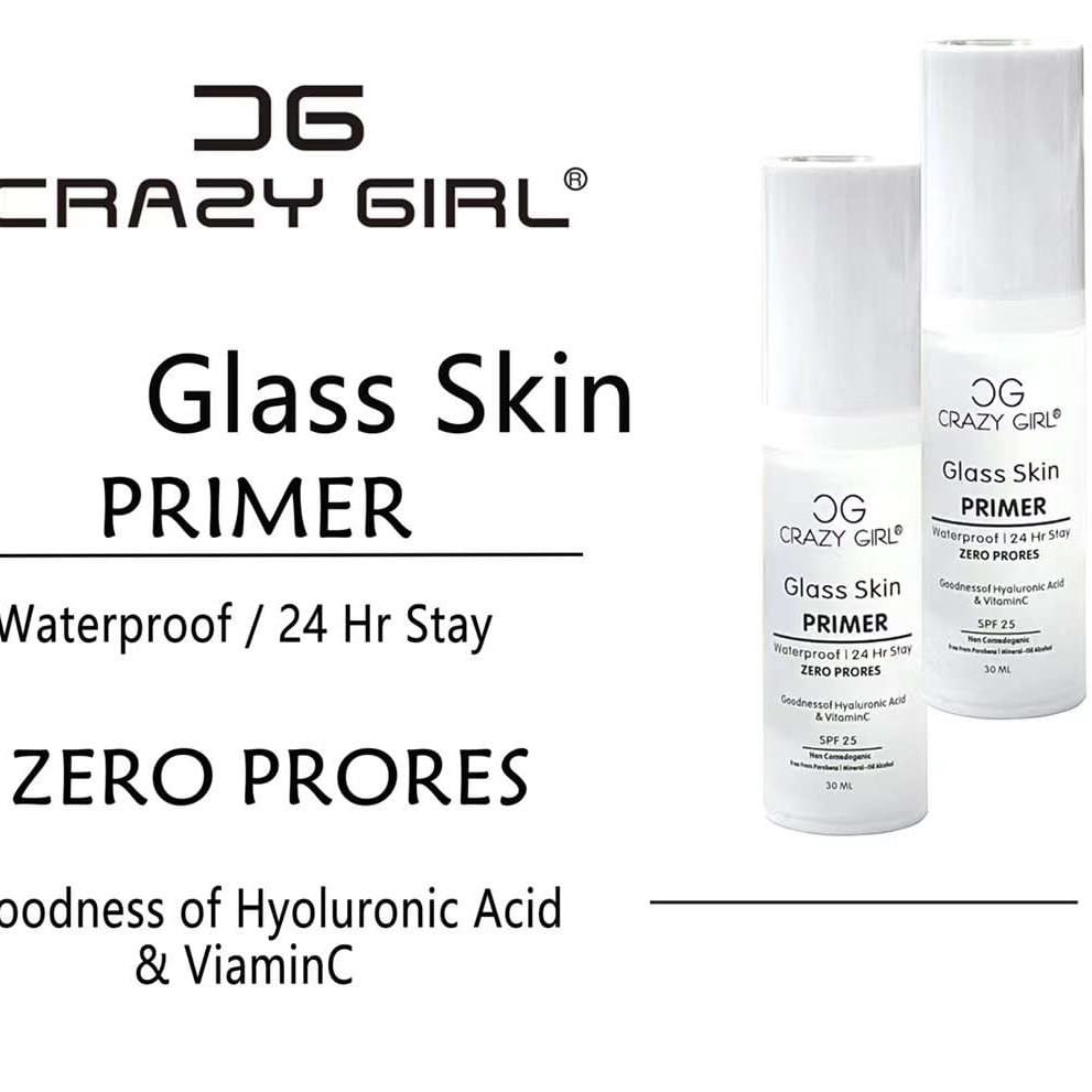 Crazy Girl Glass Skin Primer – Pore-Blurring, Hydrating & Illuminating Primer (30ml)