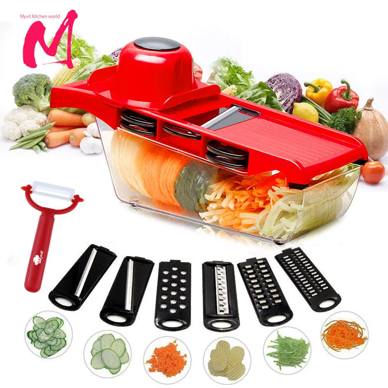 10-in-1 Mandoline Slicer – Multifunctional Vegetable Cutter & Grater