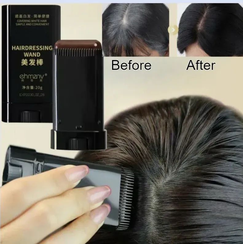 2-in-1 Instant Hair Dye Stick with Comb – Quick Gray Hair Touch-Up