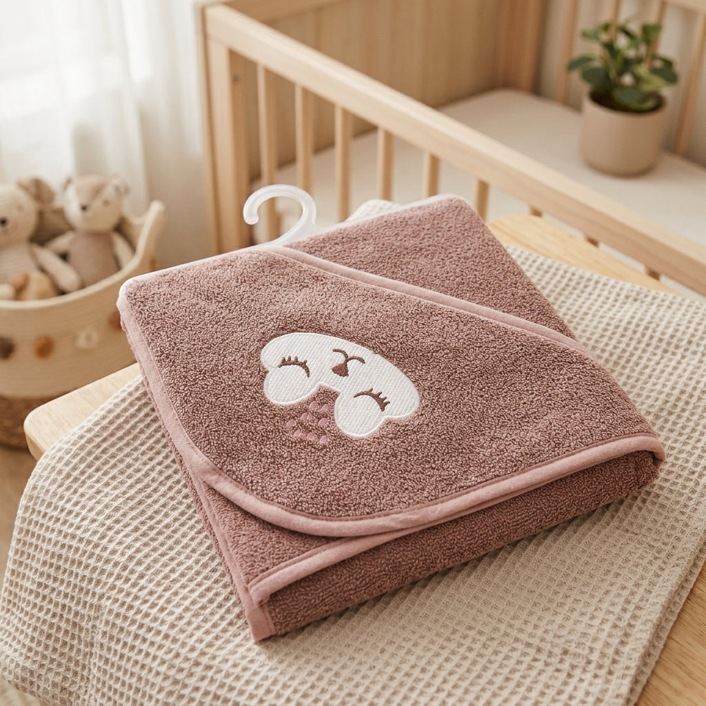 Premium Baby Hooded Towel – Soft & Comfortable Bath Towel for Newborns & Kids (Random Color)