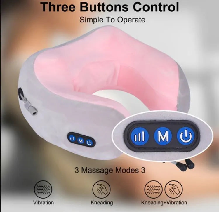 Jinserta Neck Cushion Massager - USB Charging Massage Pillow