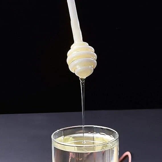 Food Storage Jar Honey Storage with Dipper | Glass Honey Pot Dispenser