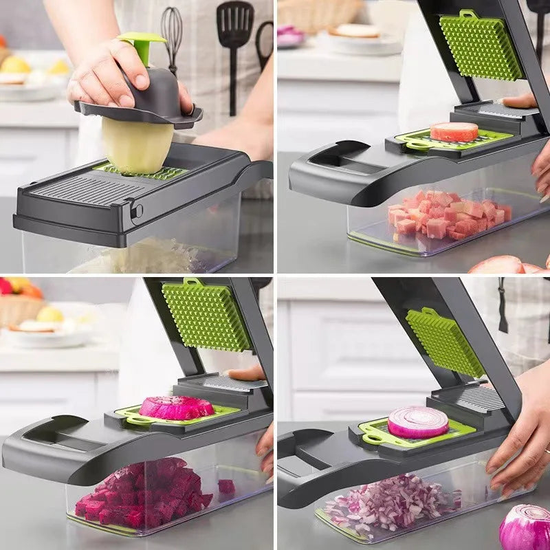 16-in-1 Vegetable Cutter – Multifunctional Kitchen Slicer & Chopper