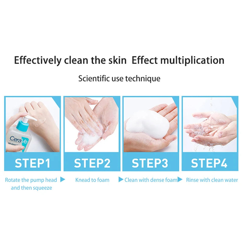 CeraVe SA Smoothing Cleanser – Salicylic Acid Face Wash with Ceramides