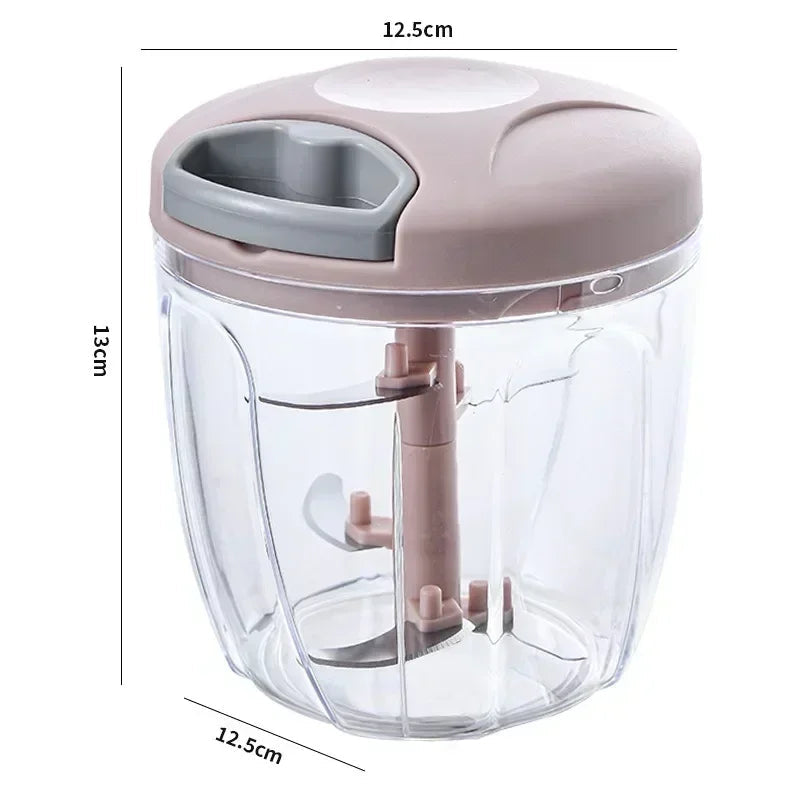 Mini Speedy Manual Food Chopper – Hand Pull Vegetable & Meat Grinder