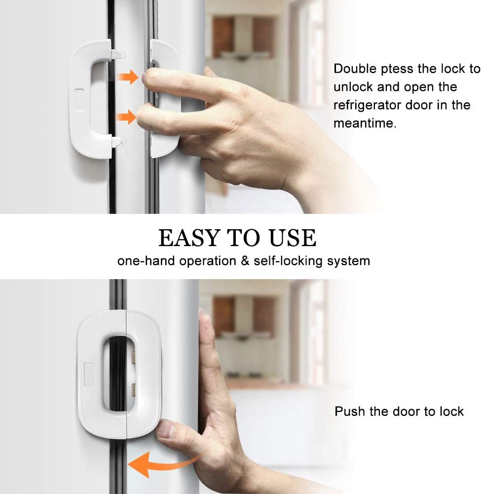 Child Safety Refrigerator Lock – Self-Adhesive Fridge & Freezer Door Lock