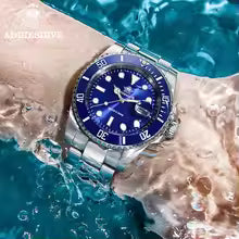 ADDIESDIVE Stainless Steel Watch for Men – Quartz Business & Sports Wristwatch