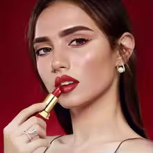 6PCS Gold Bar Tube Matte Lipstick Set – 6 Colors Velvet & Pearlescent Glitter Lip Makeup