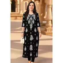 Women's Muslim Kurti Dress 2026 – Comfortable Straight-Cut Casual Islamic Fashion Dress