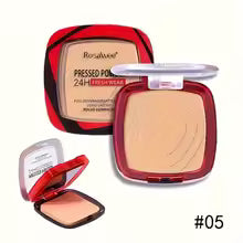 Matte Full Coverage Pressed Powder Foundation with Puff – Weightless Finishing Makeup
