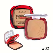 Matte Full Coverage Pressed Powder Foundation with Puff – Weightless Finishing Makeup