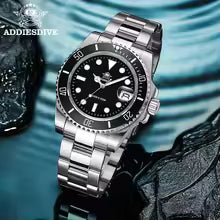 ADDIESDIVE Stainless Steel Watch for Men – Quartz Business & Sports Wristwatch