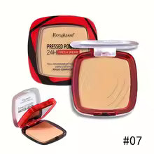 Matte Full Coverage Pressed Powder Foundation with Puff – Weightless Finishing Makeup