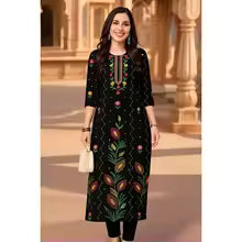 Women's Muslim Kurti Dress 2026 – Comfortable Straight-Cut Casual Islamic Fashion Dress