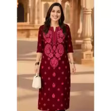 Women's Muslim Kurti Dress 2026 – Comfortable Straight-Cut Casual Islamic Fashion Dress