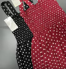 Women's Summer Polka Dot Maxi Dress – Elegant Ruffle Strap Beach Casual Dress