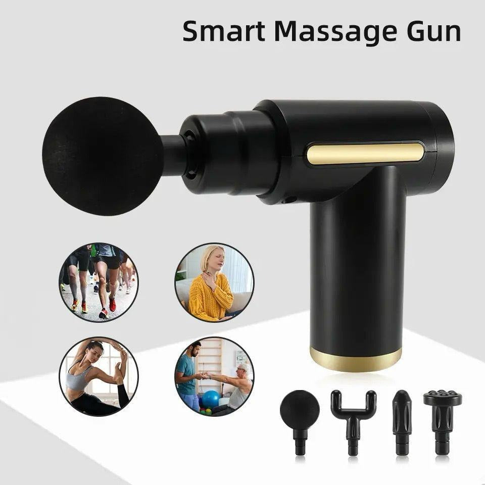 4-in-1 Massage Gun – Deep Tissue Percussion Massager for Pain Relief