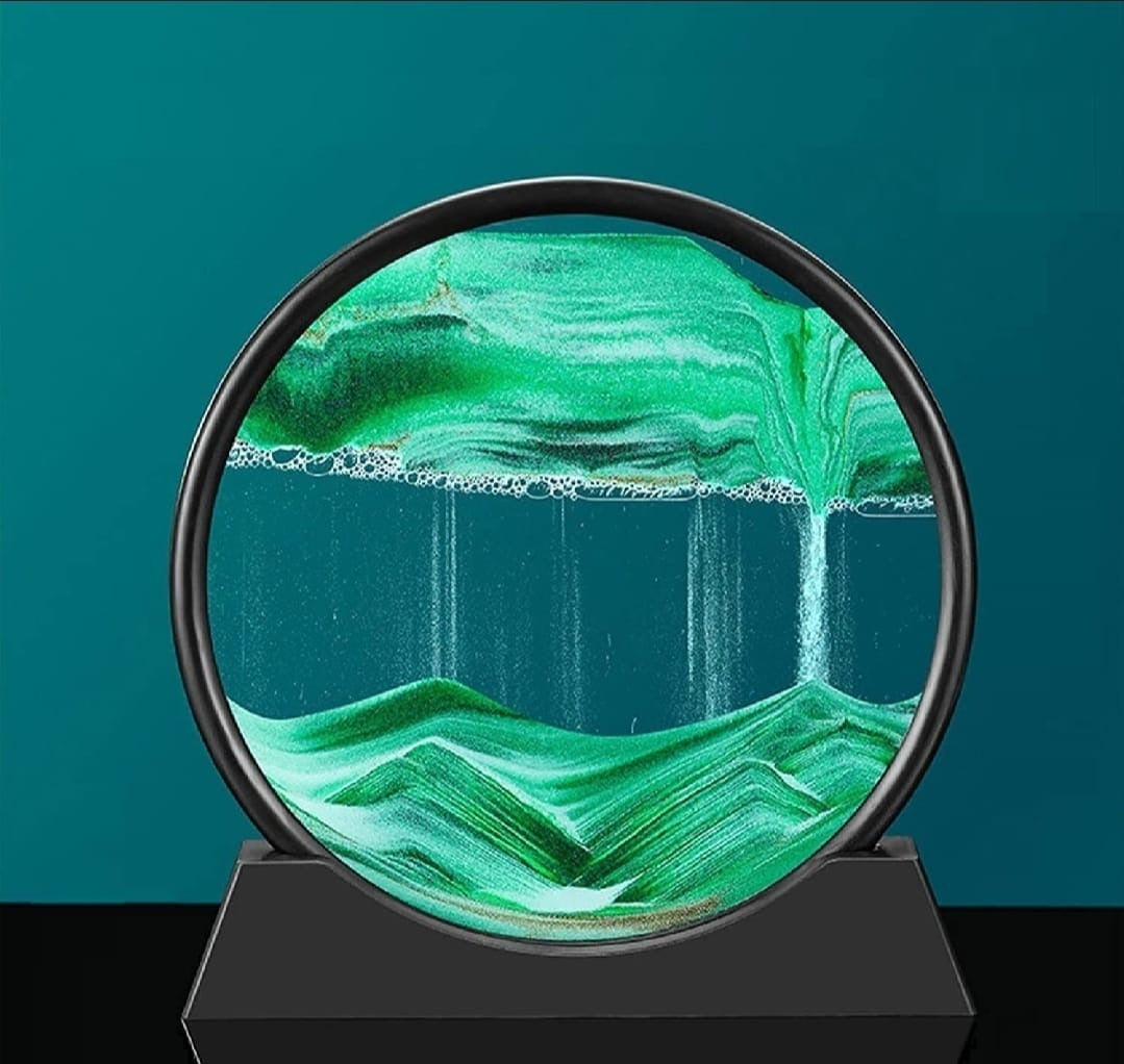 3D Moving Sand Art Table Lamp | LED Sandscape Night Light for Home Décor