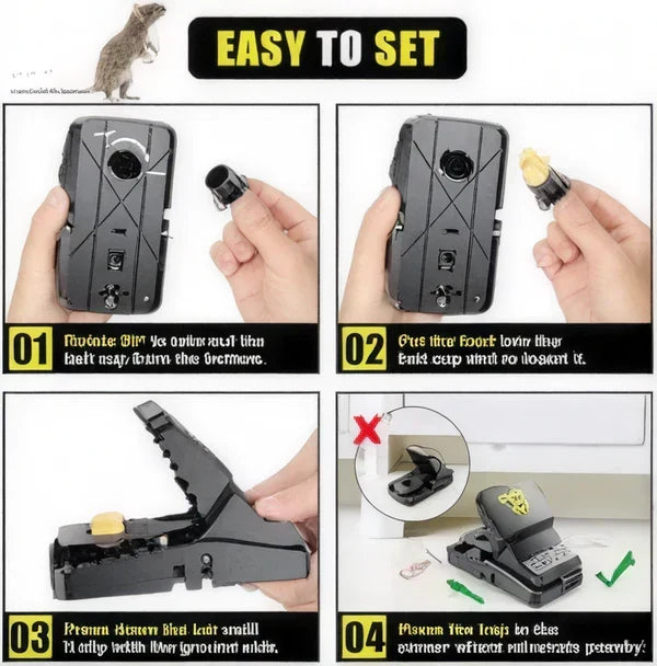 Powerful Quick-Kill Mouse Trap – Reusable High-Sensitivity Rodent Catcher