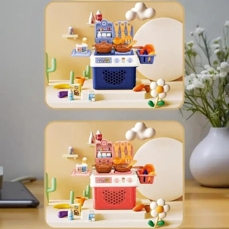 Kids Kitchen Set Simulation – Pretend Play Cooking Toy for Children