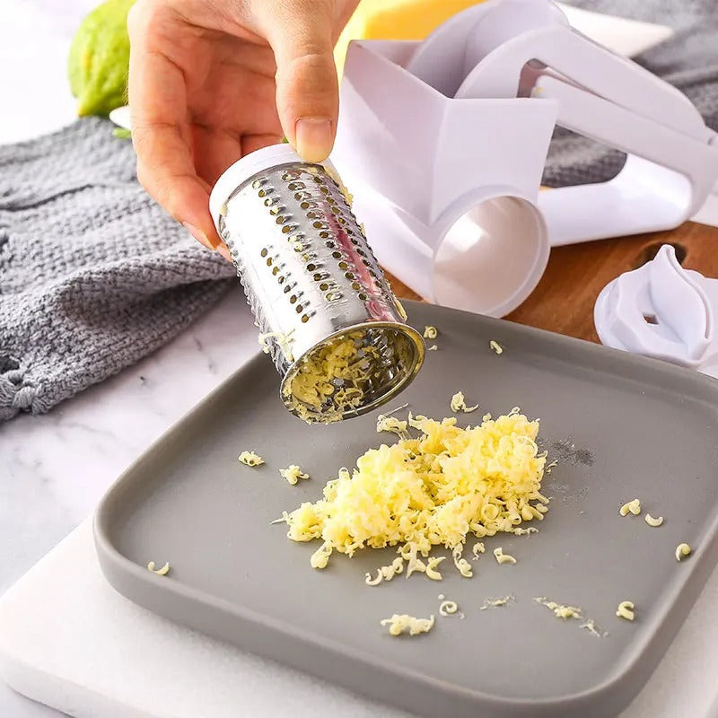 Hand Held Rotary Grater – Cheese Cutter, Vegetable Slicer & Grater