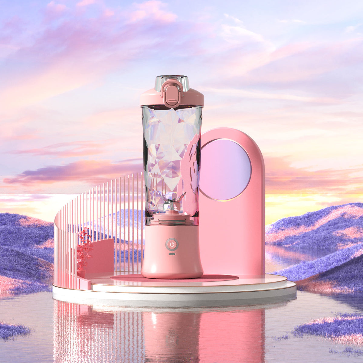 Mini Juicer Machine with Jug – Portable Fruit & Vegetable Blender